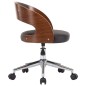 Sedia da Ufficio Girevole Nera in Legno Piegato e Similpelle Sedia da Ufficio Girevole Nera in Legno Piegato e Similpelle