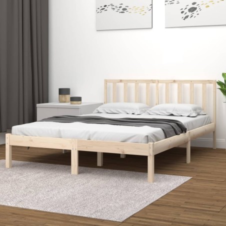 Giroletto in Legno Massello di Pino 135x190 cm 4FT6 Double