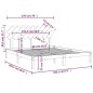 Giroletto Grigio 180x200 cm 6FT Super King in Legno Massello Giroletto Grigio 180x200 cm 6FT Super King in Legno Massello