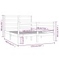 Giroletto Grigio Legno Massello Pino 120x190cm 4FT Small Double Giroletto Grigio Legno Massello Pino 120x190cm 4FT Small Double