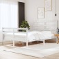 Giroletto Bianco in Legno Massello Pino 135x190 cm 4FT6 Double Giroletto Bianco in Legno Massello Pino 135x190 cm 4FT6 Double