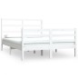 Giroletto Bianco in Legno Massello Pino 135x190 cm 4FT6 Double Giroletto Bianco in Legno Massello Pino 135x190 cm 4FT6 Double