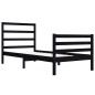 Giroletto Nero Legno Massello Pino 75x190 cm 2FT6 Small Single