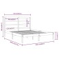 Giroletto in Legno Massello Miele 120x190cm 4FT Small Double Giroletto in Legno Massello Miele 120x190cm 4FT Small Double