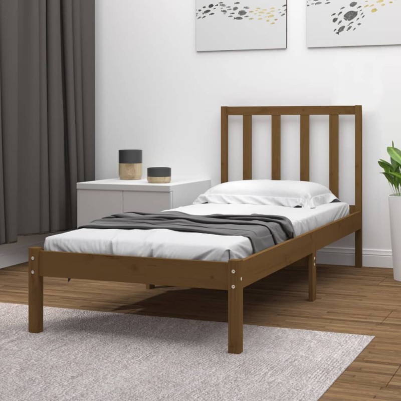 Giroletto Miele Legno Massello Pino 75x190 cm 2FT6 Small Single Giroletto Miele Legno Massello Pino 75x190 cm 2FT6 Small Single