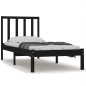 vidaXL Giroletto in Legno Massello Nero 75x190 cm Small Single vidaXL Giroletto in Legno Massello Nero 75x190 cm Small Single