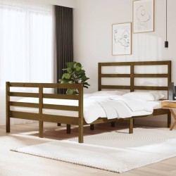 Giroletto Miele in Legno Massello di Pino 135x190cm 4FT6 Double