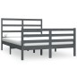 Giroletto Grigio in Legno Massello Pino 135x190 cm 4FT6 Double Giroletto Grigio in Legno Massello Pino 135x190 cm 4FT6 Double