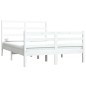 Giroletto Bianco Legno Massello di Pino 150x200cm 5FT King Size Giroletto Bianco Legno Massello di Pino 150x200cm 5FT King Size