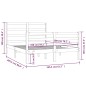 Giroletto Bianco Legno Massello di Pino 150x200cm 5FT King Size Giroletto Bianco Legno Massello di Pino 150x200cm 5FT King Size