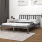 Giroletto Grigio Legno Massello di Pino 135x190 cm 4FT6 Double Giroletto Grigio Legno Massello di Pino 135x190 cm 4FT6 Double