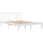 Giroletto Bianco in Legno Massello Pino 150x200cm 5FT King Size Giroletto Bianco in Legno Massello Pino 150x200cm 5FT King Size