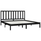 vidaXL Giroletto Nero in Legno Massello di Pino 200x200 cm vidaXL Giroletto Nero in Legno Massello di Pino 200x200 cm