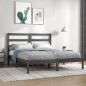 Giroletto Grigio in Legno Massello 135x190 cm 4FT6 Double