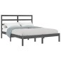Giroletto Grigio in Legno Massello 135x190 cm 4FT6 Double