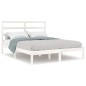 Giroletto Bianco in Legno Massello 150x200 cm 5FT King Size Giroletto Bianco in Legno Massello 150x200 cm 5FT King Size