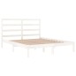 Giroletto Bianco in Legno Massello 150x200 cm 5FT King Size Giroletto Bianco in Legno Massello 150x200 cm 5FT King Size