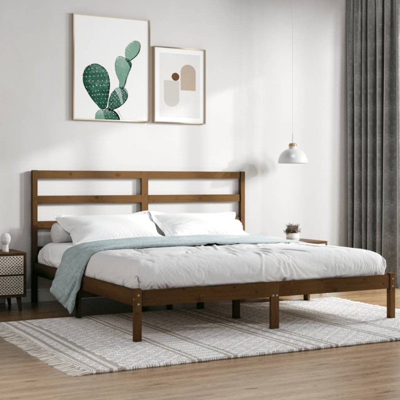 Giroletto Miele in Legno Massello 180x200 cm 6FT Super King Giroletto Miele in Legno Massello 180x200 cm 6FT Super King