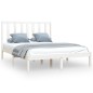 Giroletto Bianco in Legno Massello Pino 150x200cm 5FT King Size Giroletto Bianco in Legno Massello Pino 150x200cm 5FT King Size