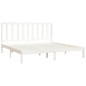Giroletto Bianco Legno Massello Pino 180x200 cm 6FT Super King Giroletto Bianco Legno Massello Pino 180x200 cm 6FT Super King