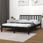 Giroletto Nero Legno Massello di Pino 180x200 cm 6FT Super King Giroletto Nero Legno Massello di Pino 180x200 cm 6FT Super King