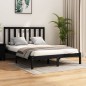 vidaXL Giroletto Nero in Legno Massello di Pino 140x190 cm vidaXL Giroletto Nero in Legno Massello di Pino 140x190 cm