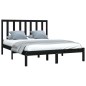 vidaXL Giroletto Nero in Legno Massello di Pino 140x190 cm vidaXL Giroletto Nero in Legno Massello di Pino 140x190 cm