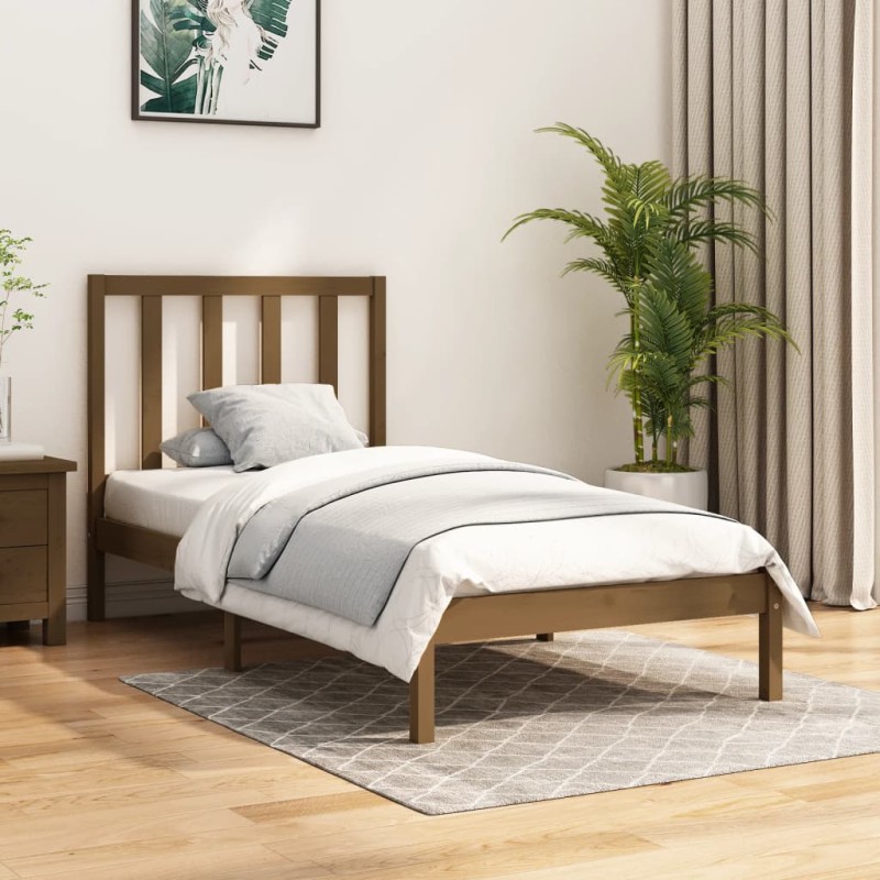 Giroletto Miele in Legno Massello 75x190 cm 2FT6 Small Single Giroletto Miele in Legno Massello 75x190 cm 2FT6 Small Single