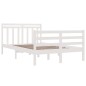 vidaXL Giroletto Bianco in Legno Massello 120x200 cm vidaXL Giroletto Bianco in Legno Massello 120x200 cm