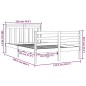 vidaXL Giroletto Bianco in Legno Massello 120x200 cm vidaXL Giroletto Bianco in Legno Massello 120x200 cm