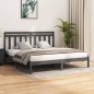 Giroletto Grigio in Legno Massello 180x200 cm 6FT Super King Giroletto Grigio in Legno Massello 180x200 cm 6FT Super King