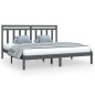 Giroletto Grigio in Legno Massello 180x200 cm 6FT Super King Giroletto Grigio in Legno Massello 180x200 cm 6FT Super King