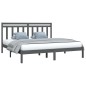 Giroletto Grigio in Legno Massello 180x200 cm 6FT Super King Giroletto Grigio in Legno Massello 180x200 cm 6FT Super King