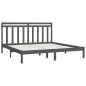 Giroletto Grigio in Legno Massello 180x200 cm 6FT Super King Giroletto Grigio in Legno Massello 180x200 cm 6FT Super King
