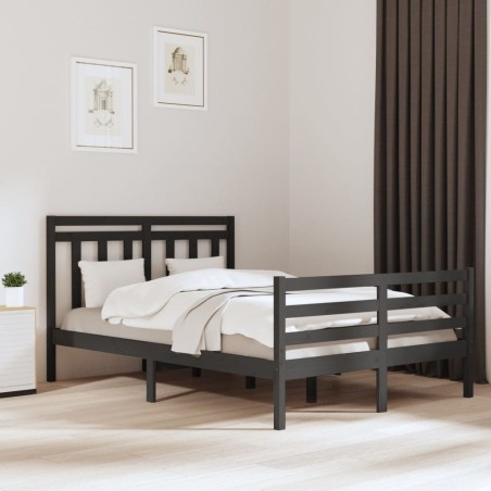 Giroletto Grigio in Legno Massello 120x190 cm 4FT Small Double