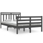 Giroletto Grigio in Legno Massello 120x190 cm 4FT Small Double Giroletto Grigio in Legno Massello 120x190 cm 4FT Small Double