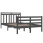 Giroletto Grigio in Legno Massello 120x190 cm 4FT Small Double Giroletto Grigio in Legno Massello 120x190 cm 4FT Small Double