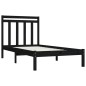 Giroletto Nero in Legno Massello 90x190 cm 3FT Single Giroletto Nero in Legno Massello 90x190 cm 3FT Single