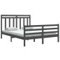 Giroletto Grigio in Legno Massello 150x200 cm 5FT King Size Giroletto Grigio in Legno Massello 150x200 cm 5FT King Size