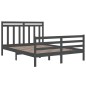 Giroletto Grigio in Legno Massello 150x200 cm 5FT King Size Giroletto Grigio in Legno Massello 150x200 cm 5FT King Size
