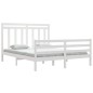 vidaXL Giroletto Bianco in Legno Massello 160x200 cm vidaXL Giroletto Bianco in Legno Massello 160x200 cm