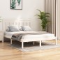 vidaXL Giroletto Bianco in Legno Massello 160x200 cm vidaXL Giroletto Bianco in Legno Massello 160x200 cm