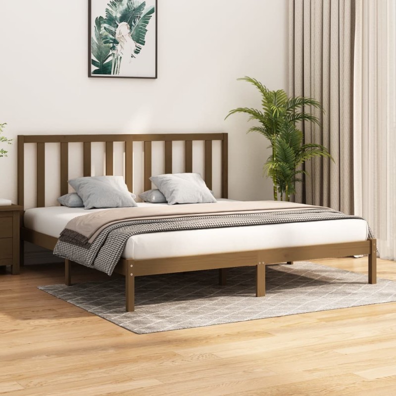 Giroletto Miele in Legno Massello Pino 180x200cm 6FT Super King Giroletto Miele in Legno Massello Pino 180x200cm 6FT Super King