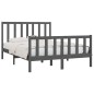 Giroletto Grigio in Legno Massello 120x190 cm 4FT Small Double