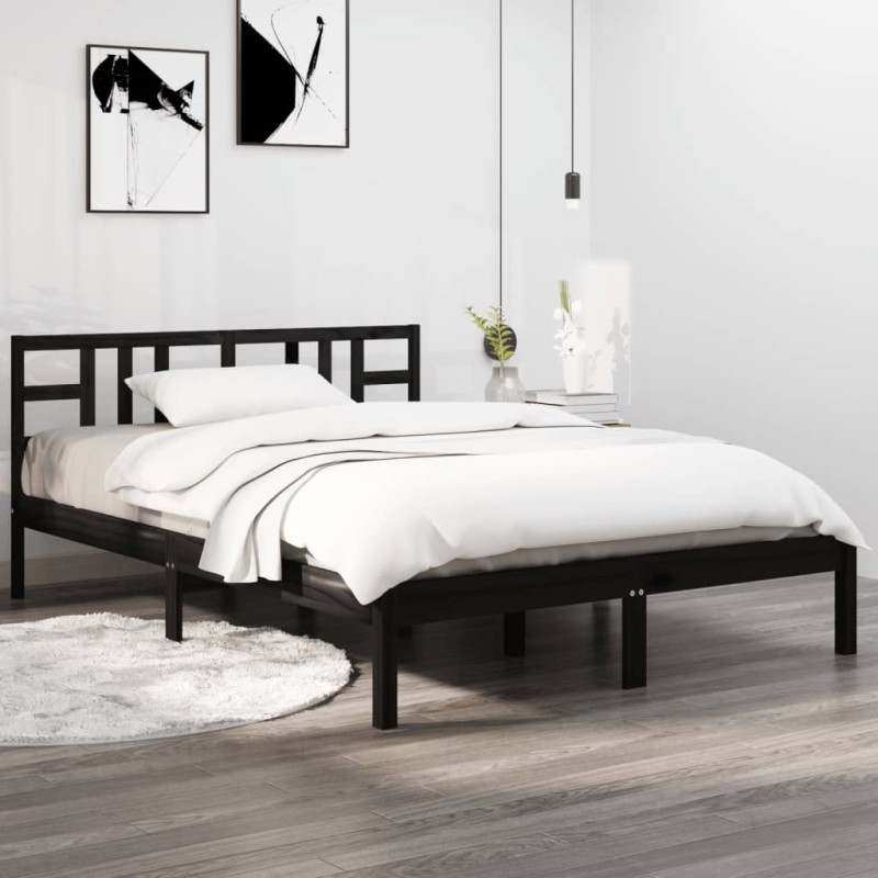 Giroletto Nero in Legno Massello 140x190 cm Giroletto Nero in Legno Massello 140x190 cm