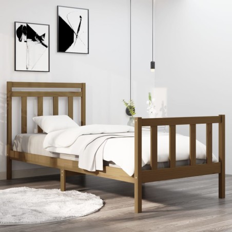 Giroletto Miele in Legno Massello 90x190 cm 3FT Single