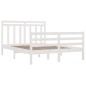 vidaXL Giroletto Bianco in Legno Massello 140x190 cm