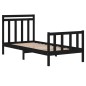 Giroletto Nero in Legno Massello 90x190 cm 3FT Single Giroletto Nero in Legno Massello 90x190 cm 3FT Single