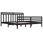 vidaXL Giroletto Nero in Legno Massello 200x200 cm vidaXL Giroletto Nero in Legno Massello 200x200 cm