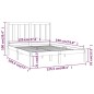 Giroletto Nero Legno Massello Pino 120x190 cm 4FT Small Double Giroletto Nero Legno Massello Pino 120x190 cm 4FT Small Double